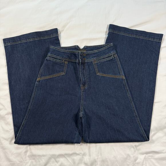 House of Harlow 1960 Denim - House of Harlow 1960 Wide leg Sailor Dark Wash High Rise Blue Jeans Size 28